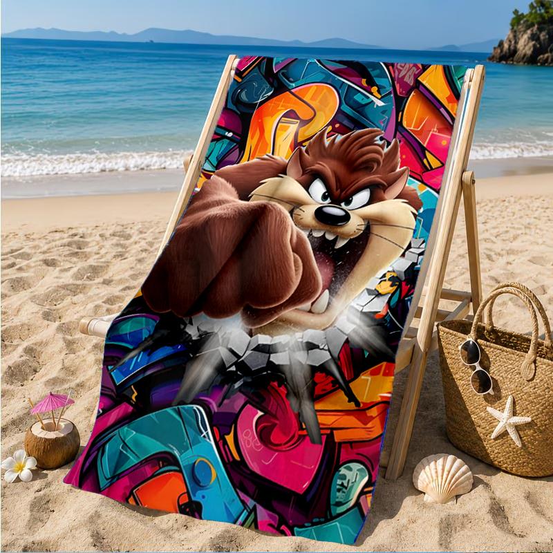 Tazmanian Devil's Fury Beach Towel, Super Soft Microfiber, Perfect Gift for Her/Him, Birthday, for Pool, Beach, Travel, Decor Beach Party