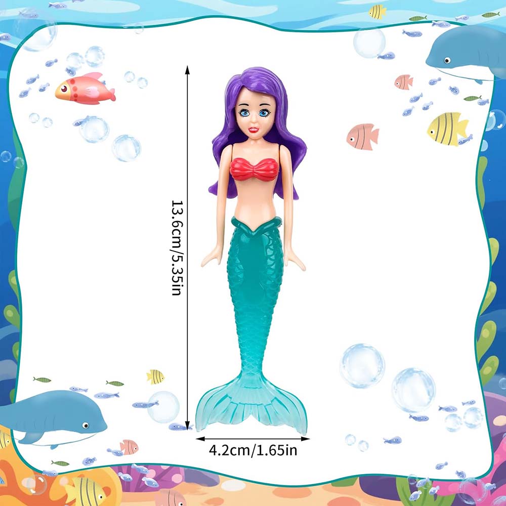 4pcs Mermaid Water Toys Glow In the Dark For Children's Gifts