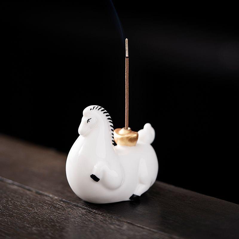 Horse-Shaped Shaped Incense Burner Stick Holder Animal Shaped Home Vintage Incense Holders