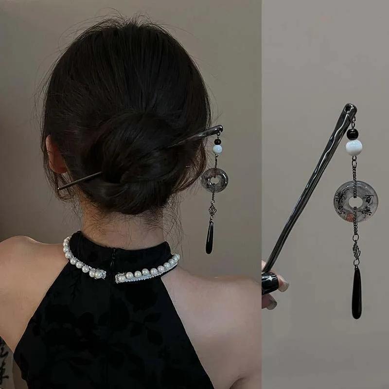 2025 Nouvel Épingle à Cheveux Style Chinois Papillon Fleur Gland pour Femmes Métal Vintage Hanfu Baguette Épingles à Cheveux Accessoires pour Cheveux