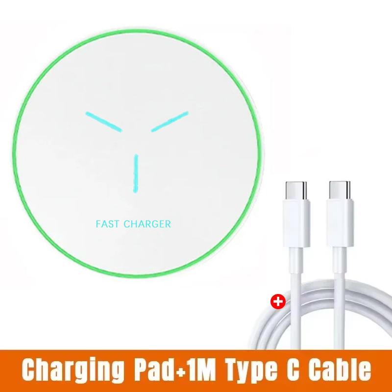 Wireless Charger Pad LED Light Fast Wireless Charging Induction Phone Holder For iPhone 17 16 15 14 13 12 Pro Max Samsung Xiaomi
