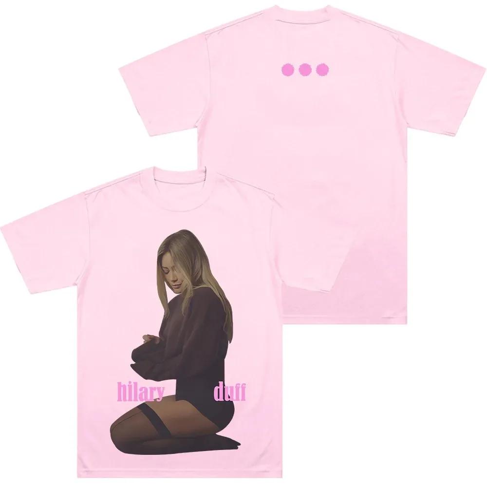Hilary Duff New Album Theme T-Shirt High Quality Comfortable Cotton Crew Neck Short Sleeve Top Women and Men T-shirts