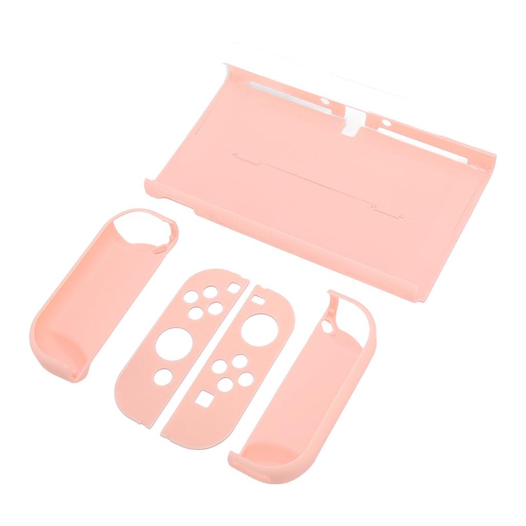 Protective Case for Switch Color Shell Full Protection Ergonomic Hand Grip Game Console Housing Cover Sakura Pink
