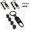 Elegant Zinc Alloy Car Wheel Tire Valve Dust Caps With Chevrolet Emblem Keychain