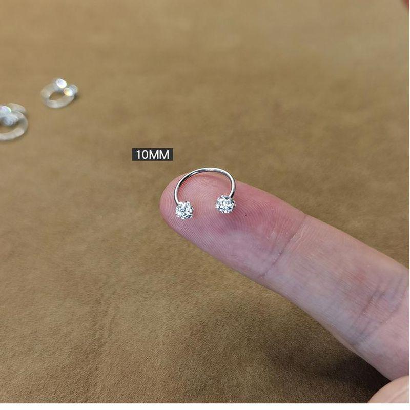 

Medical Titanium Steel Alloy Horseshoe Stud Earrings U-Shaped Ear Ring Flash Ear-Caring Ear Bone Stud 2025 Flash Earrings Earrings Pair of 10mm (suitable for earlobe) z03(Thick 0.8)