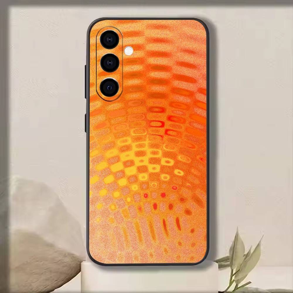 Retro Amber Texture Laser   Phone Case Black Silicone Soft For Samsung Galaxy A73,A72,A71,A70,A53,A52,A51