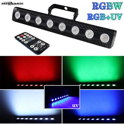 8X12W UV Lumières de fête son et lumière Stroboscope musical LED Par Light Lumières DJ Disco RGBW UV DMX512 Lampe Wash Équipement de scène DJ Mariage Noël