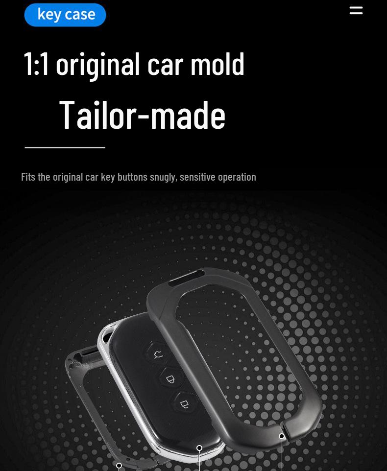 Wuling Capgemini Car Key Premium Metal Protective Case with Buckle