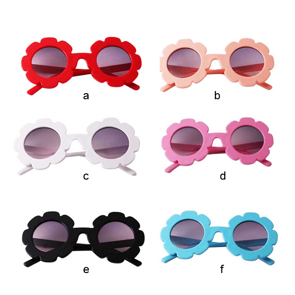 Kids Sun Flower Eye Protection Glasses Performance Decor Goggles Prop for Girls Boys
