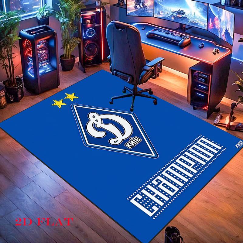FC Dynamo Kiew Teppich für Wohnzimmer Schlafzimmer Zuhause Sofa Dekoration, Kinder Spielrutschfeste Bodenmatte