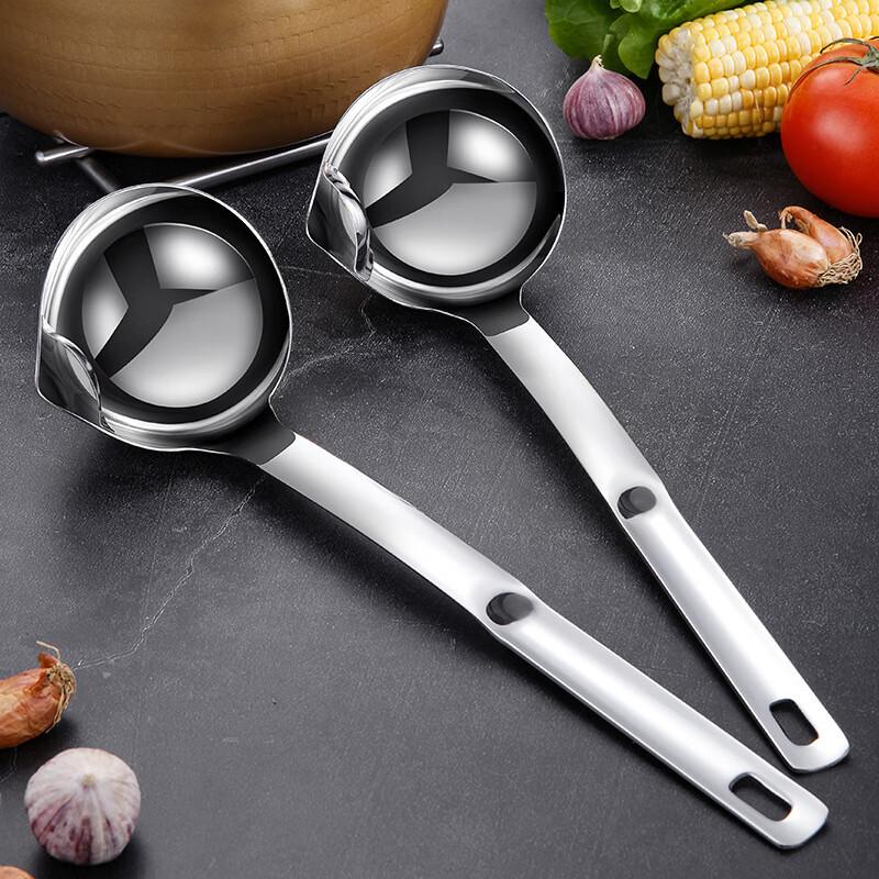 ZISIZ Stainless Steel Oil-Soup Separator Spoon Set