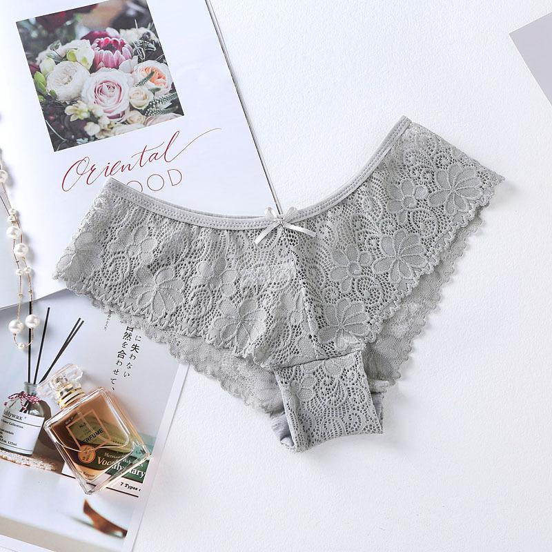 Sexy Lace Transparent Underwear for Women Low Waist Seamless Panties Hollow Out Plus Size Women's Underwear