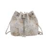 Fashionable Street Style Bucket Bag Simple Pu Shoulder Bag With Phone Pocket