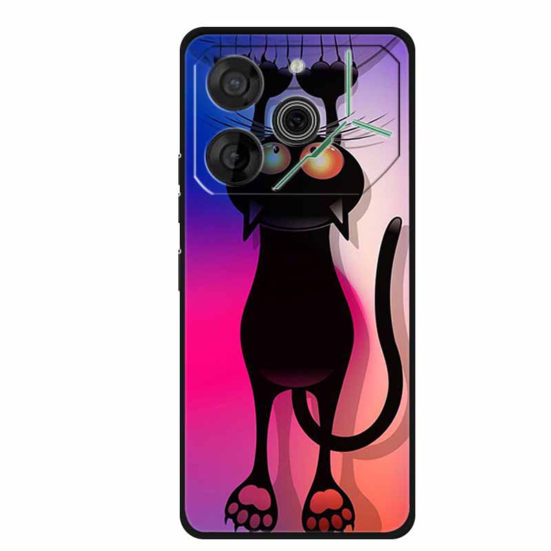 For Tecno Pova 6 Case Luxury TPU Soft Silicone Phone Cases Back Cover for Tecno Pova6 2024 6.78" Shockproof Love New Cute Coque
