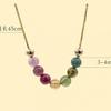Natürlicher Turmalin-Anhänger für Damen, Farbverlauf-Jaspis-Schlüsselbein-Kette, leichter Luxus Nischen-Design Halsketten Schmuck