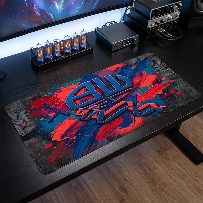 Bolton Wanderers FC Theme Pattern Mouse Pad, Soccer Logo Design XXL Gaming Desk Mat Non-Slip Computer Mouse Pad