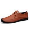2024 Genuine Leather Men's Casual Shoes Moccasins Men Loafers Spring Autumn New Sneakers Male Lace-up Leisure Walk Shoes