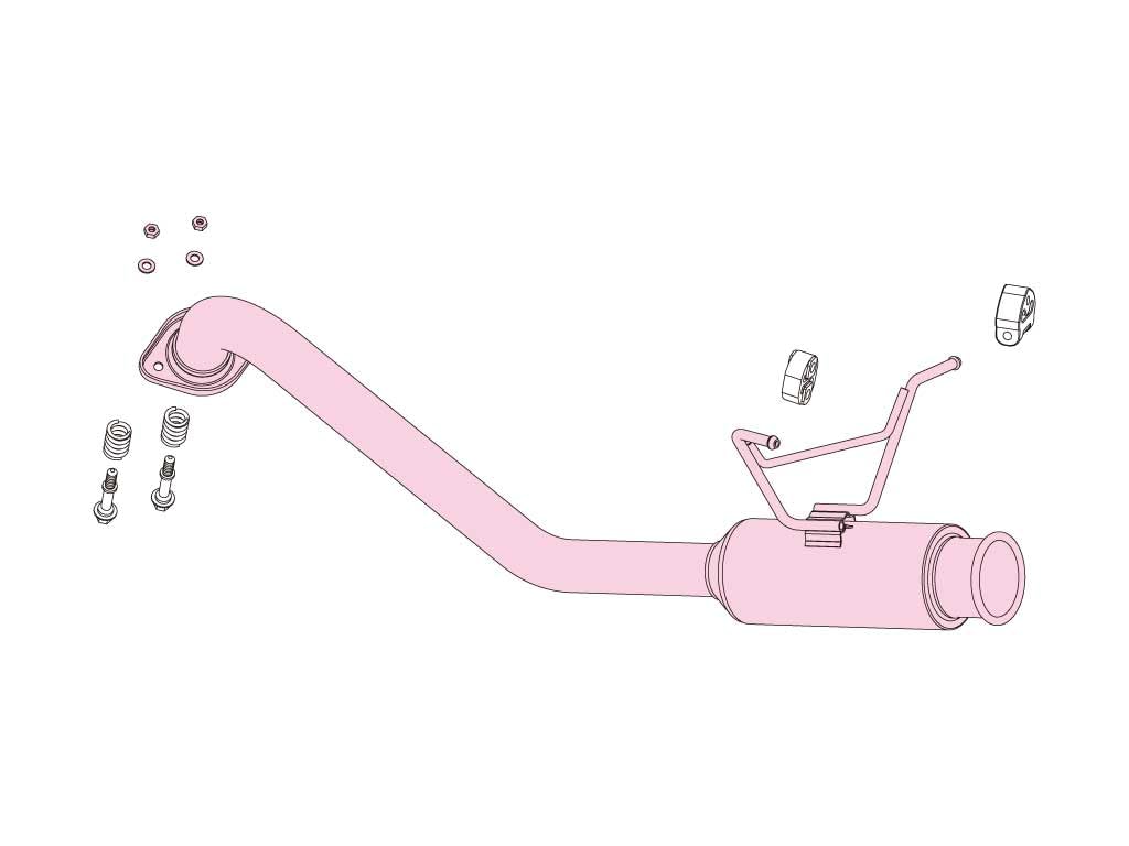 Tobă de eșapament FUJITSUBO pentru Honda Fit 2WD RS GK5 [RIVID] 1.5 850-51554