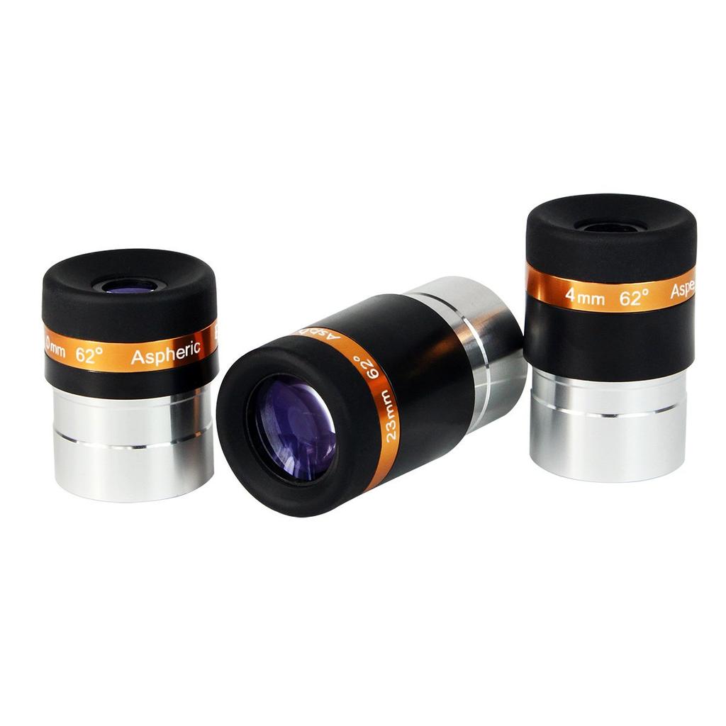 SVBONY Eyepiece Set Eyepieces Focal Lengths FMC Angle for Telescopes 1.25-inch 4mm/10mm/23mm 62° Ultra-Wide