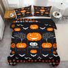 Halloween Style Digital Printed Duvet Cover Cartoon Pumpkin Pattern Luxury Bedding set Soft Comfortable Quilt Cover Pillowcases
