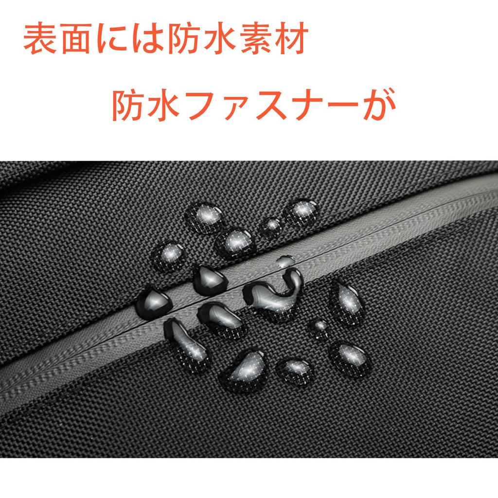 Yanmo Crossbody Bag with USB Charging Waterproof and Fits a iPad Men's Port, Anti-Theft, 9.7-inch (Black)