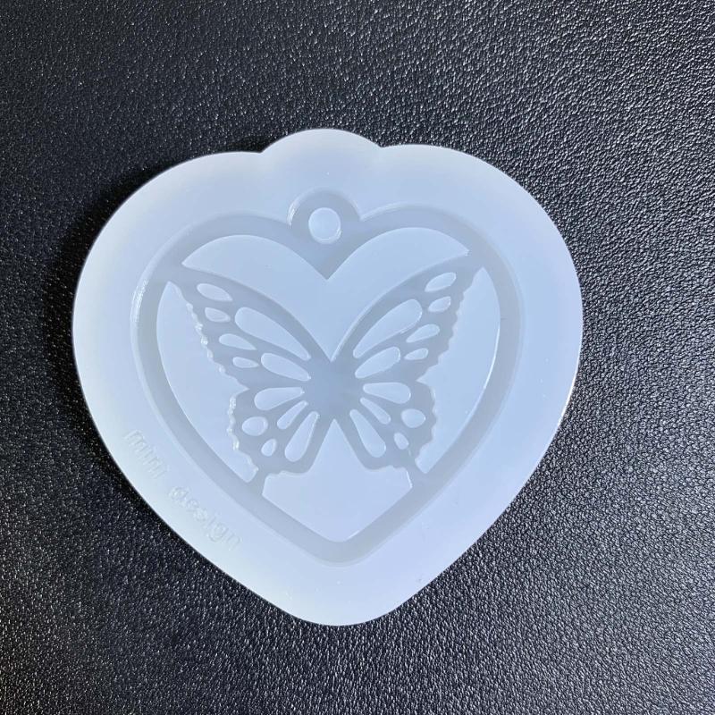 11-styles Love- Keychain Combination Ornament Mold Epoxy Resin Jewelry Mold Resin Casting Pendant Mold Suitable for Diy