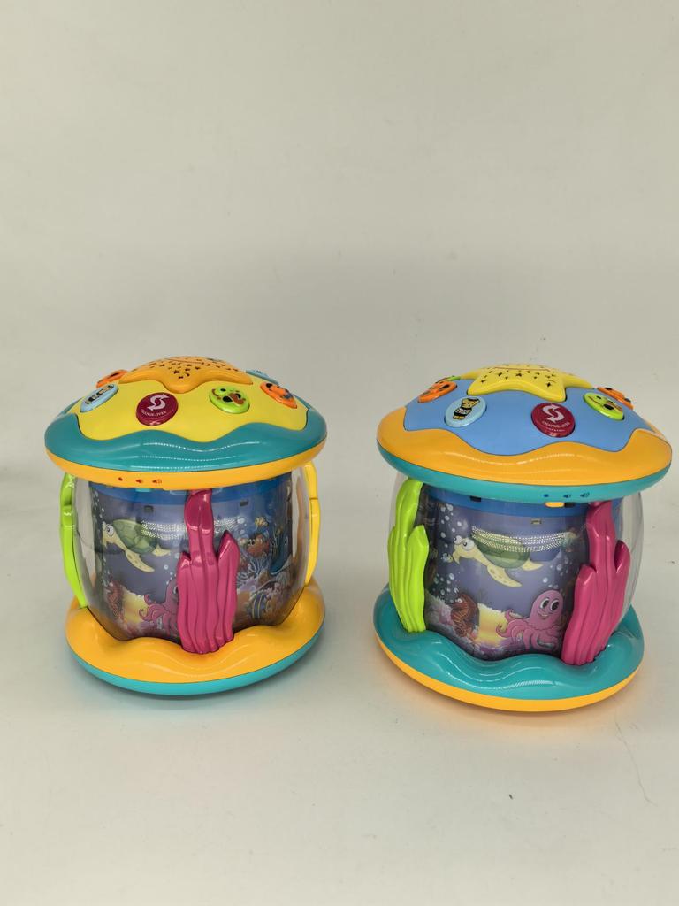 Baby Toddler Clap Drum with Lights & Music – Educational Ocean-Themed Toy for Parent-Child Interaction.