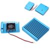 Aluminum Alloy Heat Sink Radiator with Mini Cooling Fan Heat Fin Cooler for NanoPi R2S