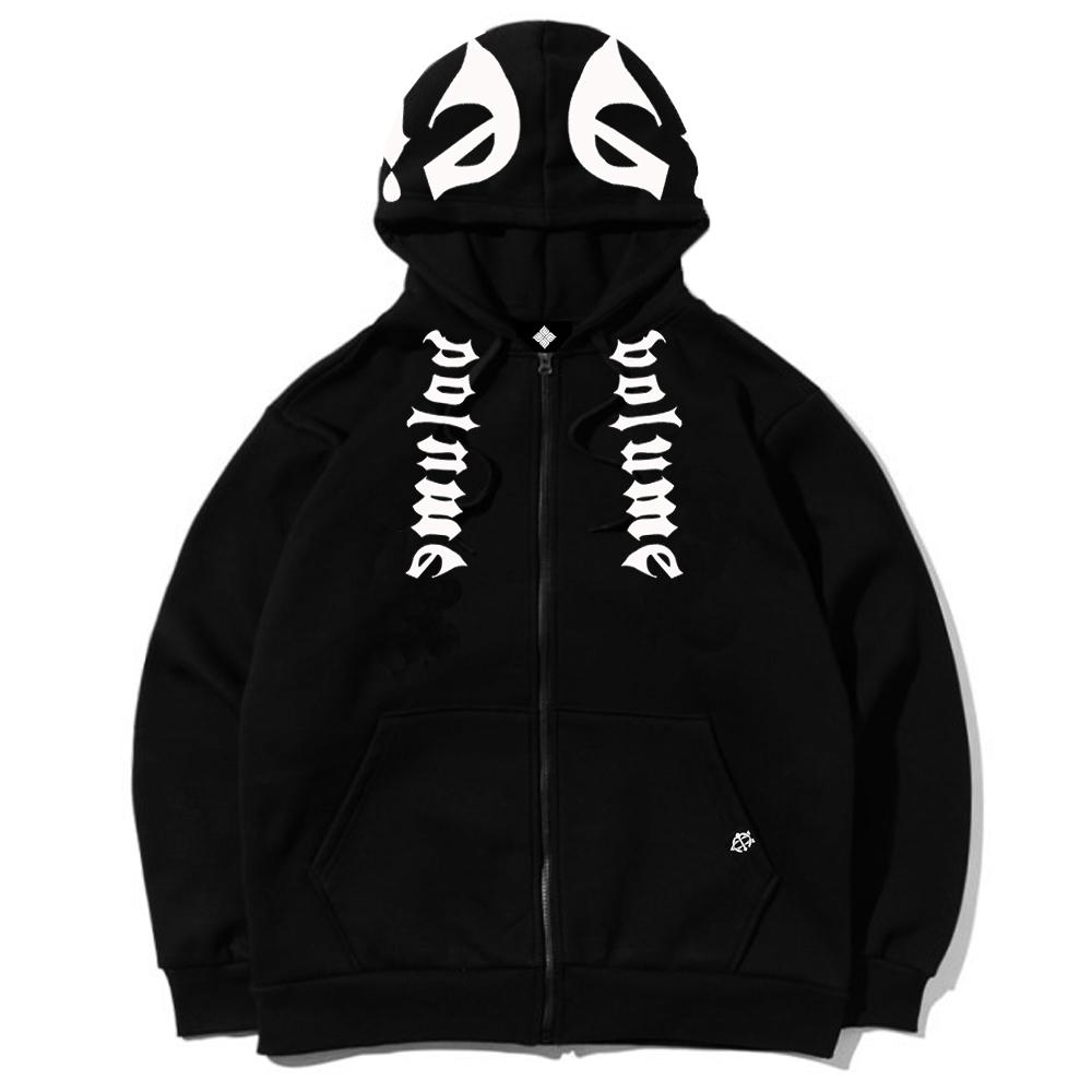 Eightvolume Ev Wrap Around Pride Oversized Zip-Up Hoodie (Black)