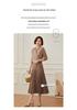 Elegant Slim-Fit Cross V-Neck Cashmere Knit Sweater - Women's Autumn Solid Color Pullover