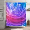Modern Dynamic Colorful Shower Curtain Fabric Print For Bathrooms White Tub Liner With Grommets Perfect Decoration Various Sizes