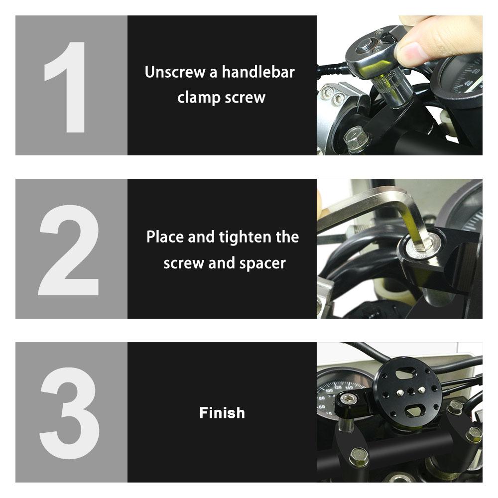 Handlebar Clamp GPS Mount Navigation Bracket Holder For KAWASAKI ER-5 Versys Z Vulcan SUZUKI GSX-S V-Strom DR-Z Bandit GSF GSR