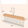 Solid Wood 8 Hook Hanger, Underwear, Vest, Tie Multi-Functional Hook, Suitable For Dormitory, Apartment, Bedroom Finishing