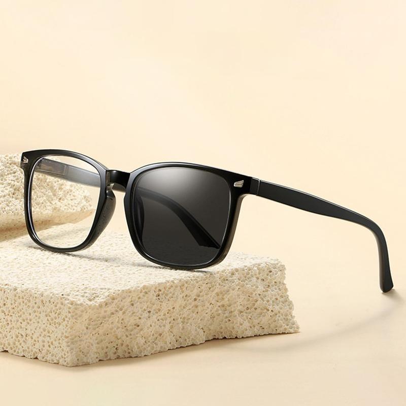 Classic Square Photochromic Reading Glasses for Men Women Retro Black Presbyopic Anti Blue Light Eyewear