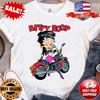 Betty Boop Biker Outfit Motorcycle Pose T-Shirt S-5XL