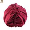 Popular imitation silk double-layer nightcap, cross-twisted cap, shower cap, beauty and makeup hat TJM