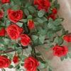 Artificial Rose Vine Hanging Decoration Designed for Use On Walls Balconies and Doorways To Create a Lifelike Floral Setting