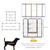 12 Panels Heavy Duty Puppy Playpen, for Small Dogs, Indoor and Outdoor Use - Silver