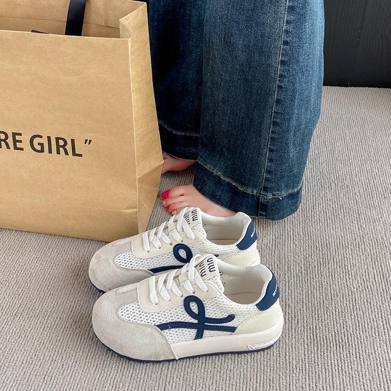 Thick-soled German Training Shoes Women's 2025 New Popular Summer Thin Mesh Breathable Casual Sports Yellow Forrest Gump Shoes