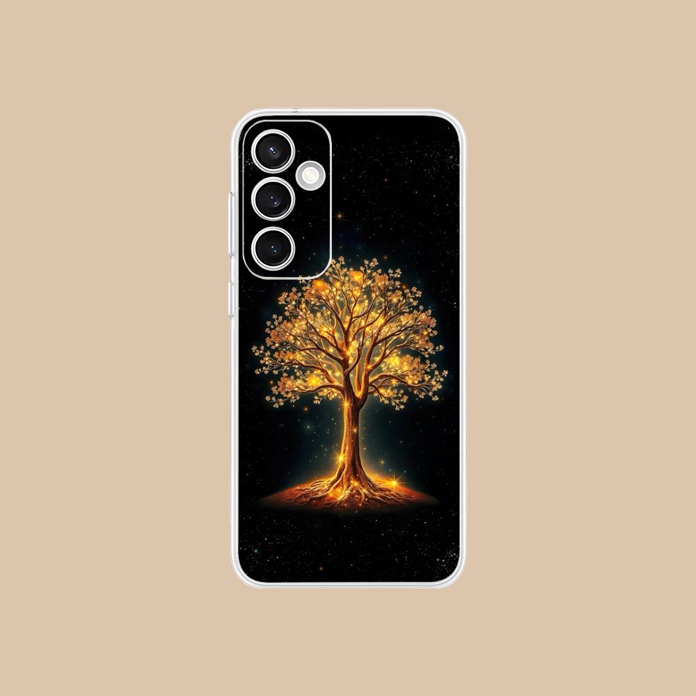 World Life Tree Mobile Phone Case for Samsung Galaxy S25 S24 S23 S22 S21Plus FE Ultra Clear Colorful Cover Smartphone Cover