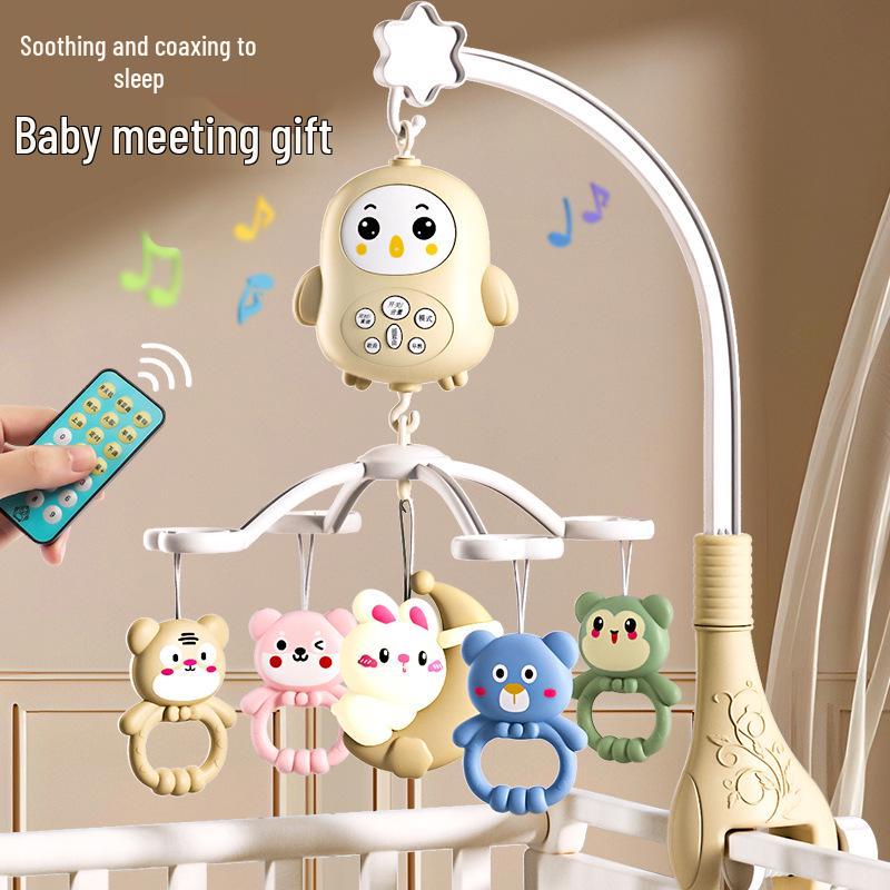 Newborn Crib Mobile: Rotating Music Rattle Toy for Babies 0-3 Months, Suitable for Crib or Stroller