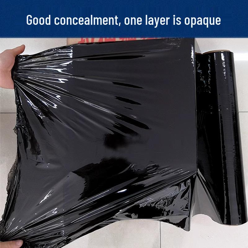 Black PE Stretch Wrap Film - Logistics, Industrial Use, Light-Blocking, Protective, Fresh-Keeping Packaging