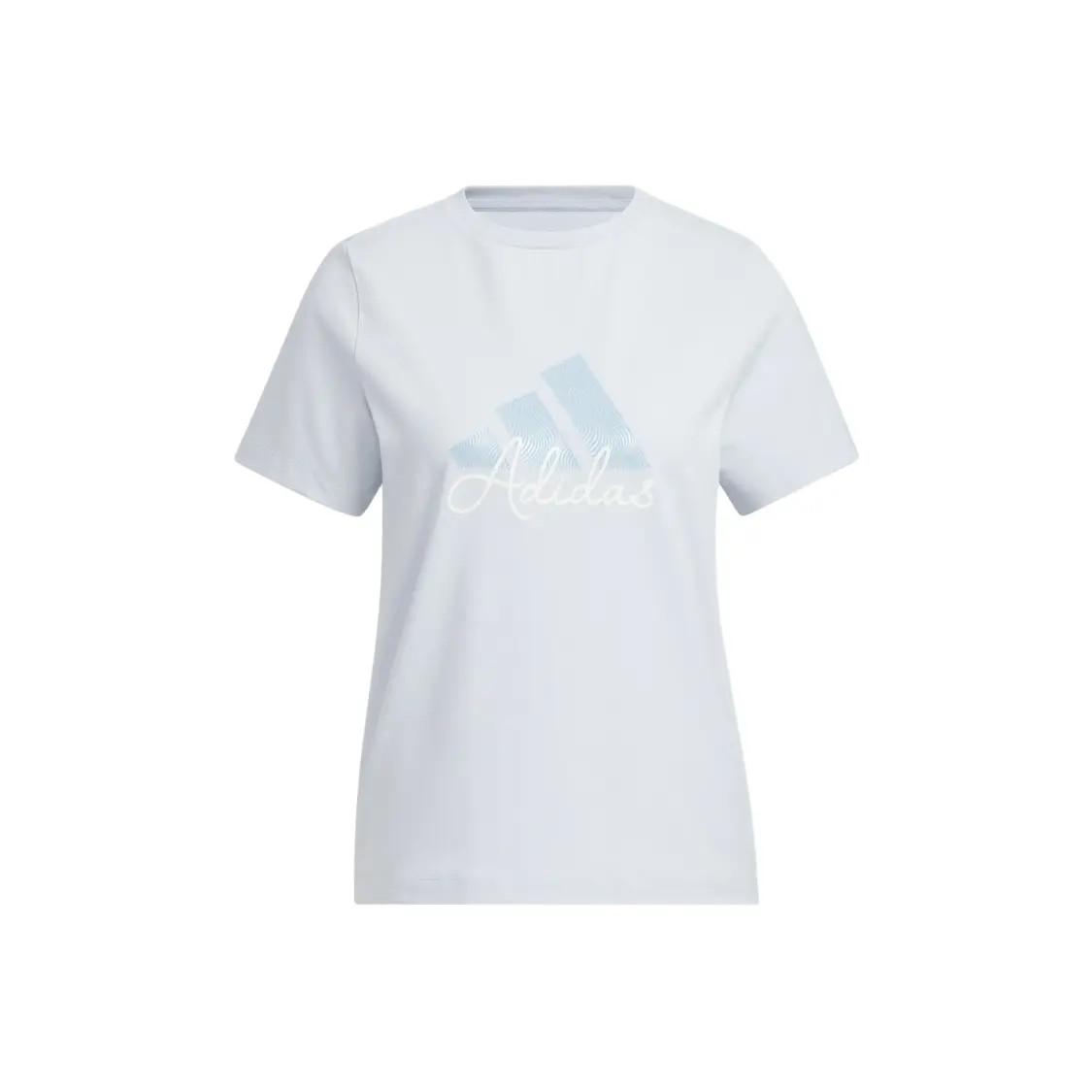 adidas MUST HAVES Knitted Short-Sleeved SS25 T-Shirt Women s Blue S