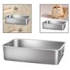 with Handle Litter Pan Stainless Steel Metal Cat Toilet New Cat Litter Box  Home