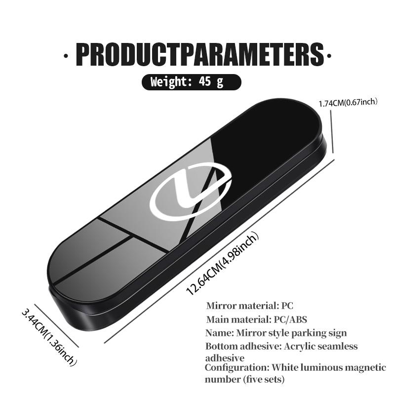 Car Temporary Parking Telephone Sign Phone Number Plate Auto Accessories For Lexus CT ES GS NX IS250 RX350 IS200 LX570 UX250h
