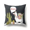 Cute Cartoon Animal Alpaca Print Pattern Cushion Cover Home Living Room Sofa Decor Square Throw Pillow