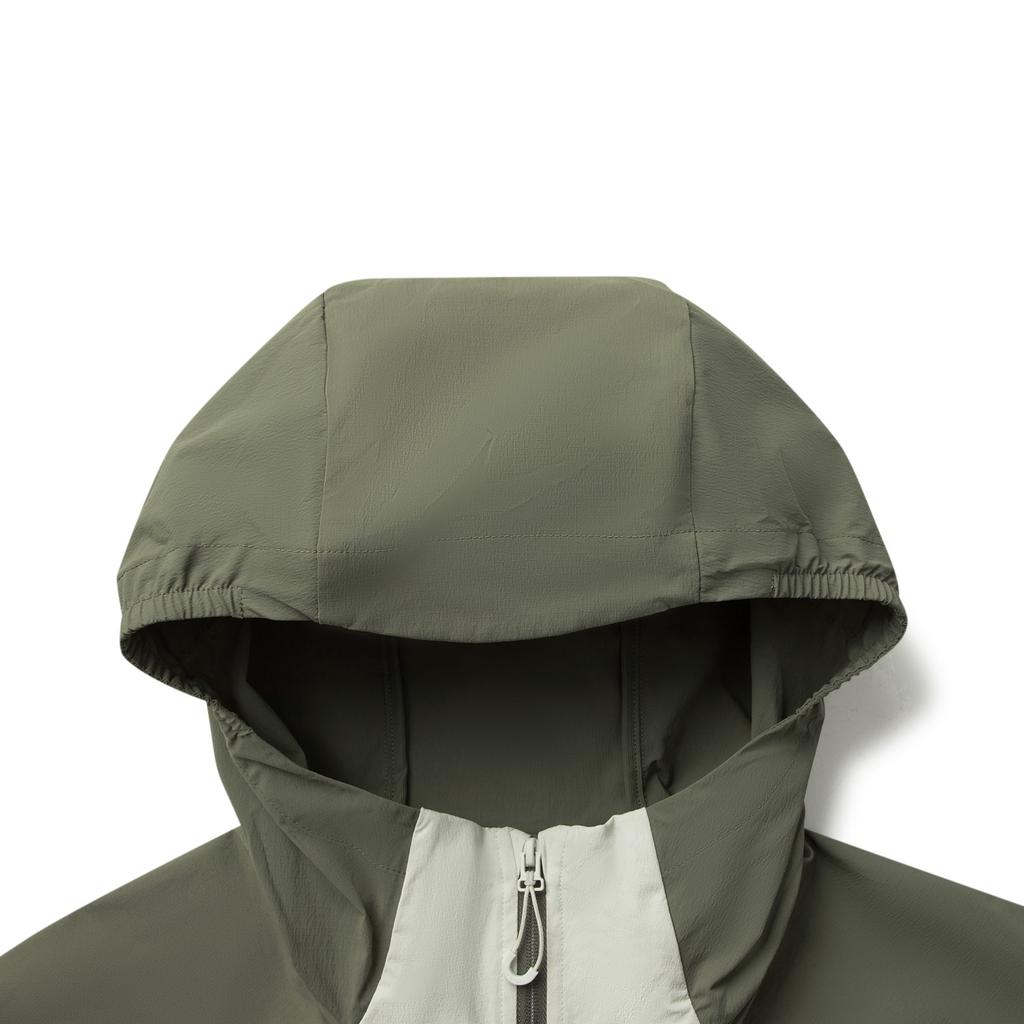 Li Ning Running Series Color Block Letter Zipper Hooded Versatile Casual Jacket Men Jackets White-Birch-Gray Gray-Military-Green AFYV001-4