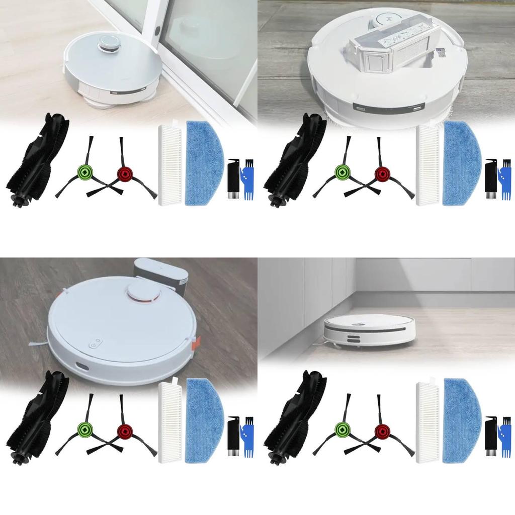 For Tikom Robot Vacuum Cleaner Replacement Parts With Main Brush Edge Brush Filter And Mop For Home Use