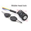 Ignition Switch Key Power Lock Universal Electric Bicycle Biking Portable Dustproof Cycling Parts For Electric Scooter
