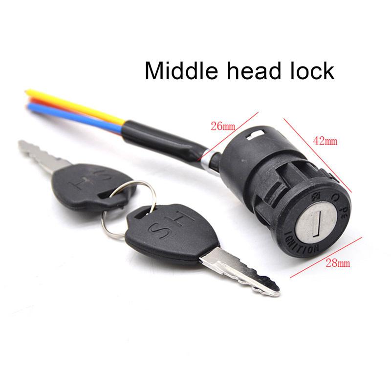 Ignition Switch Key Power Lock Universal Electric Bicycle Biking Portable Dustproof Cycling Parts For Electric Scooter